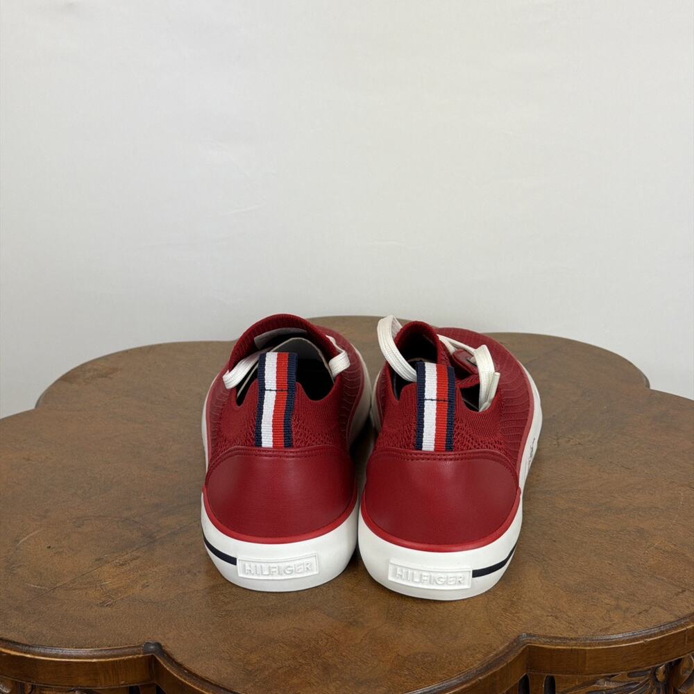 Tommy Hilfiger Red White Outsole Sneakers Tennis Shoes Men 11 Gessie NIB - Picture 5 of 6